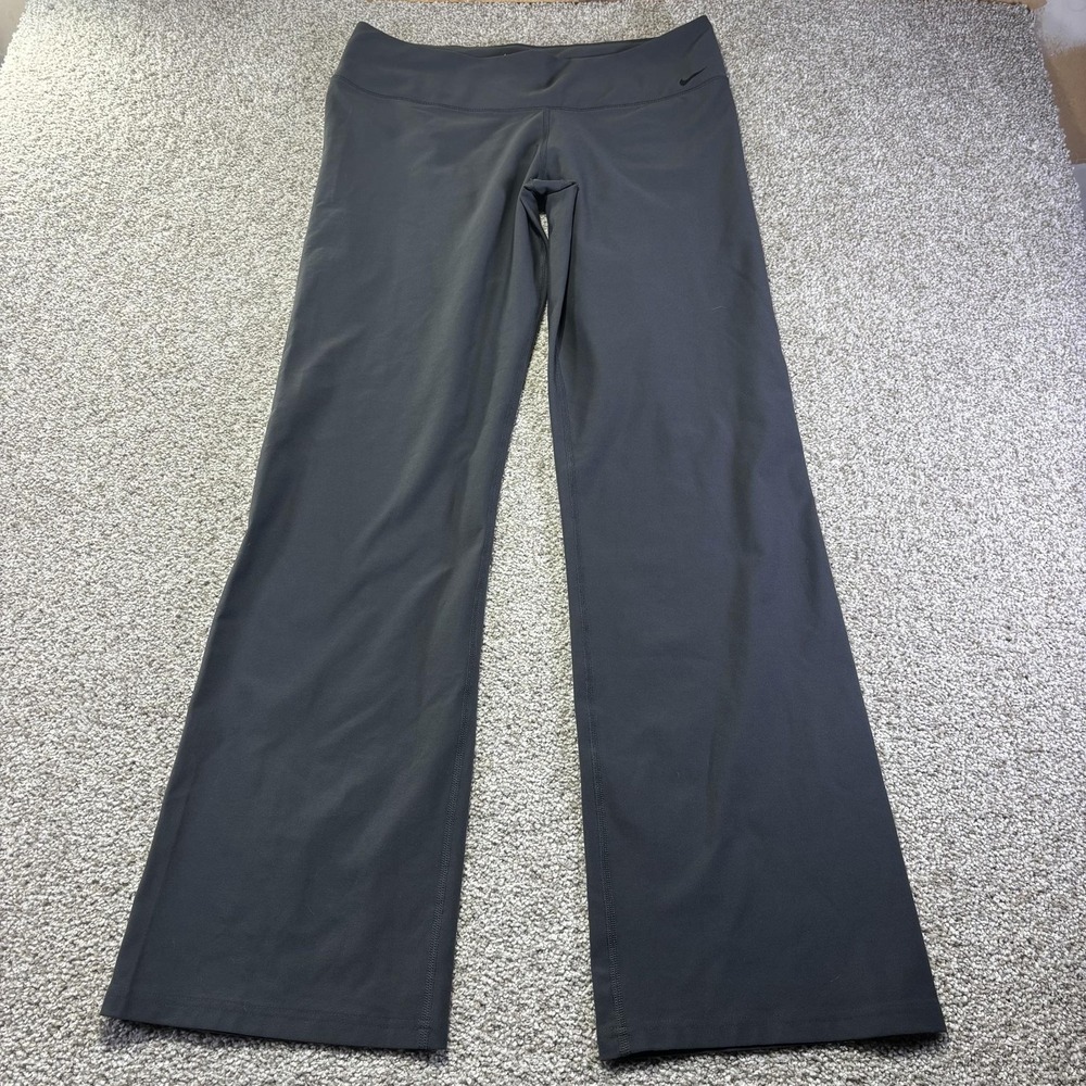 Nike Pants Womens XL Long Tall Gray Dri-FIT Bootcut Yoga Track Athletic